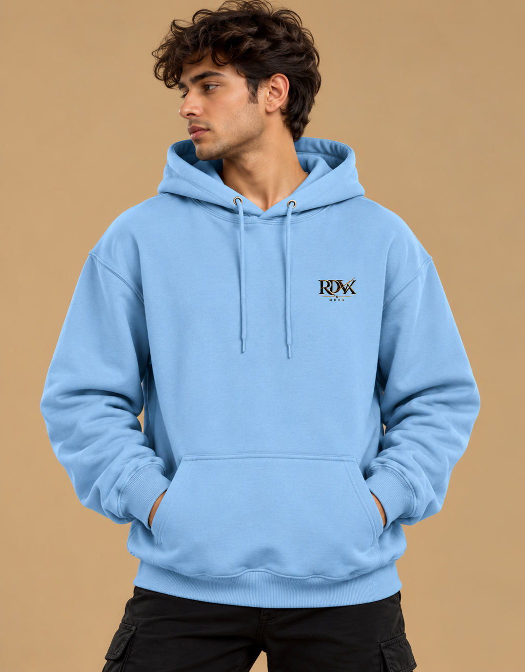RDX Unisex Heavyweight Hoodie – 100% Cotton 300 GSM Brushed Fleece | Relaxed Regular Fit