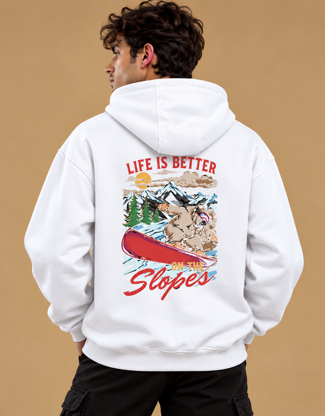 Stay Wild Unisex Oversized Hoodie – 400 GSM Cotton Blend | Adventure Graphic