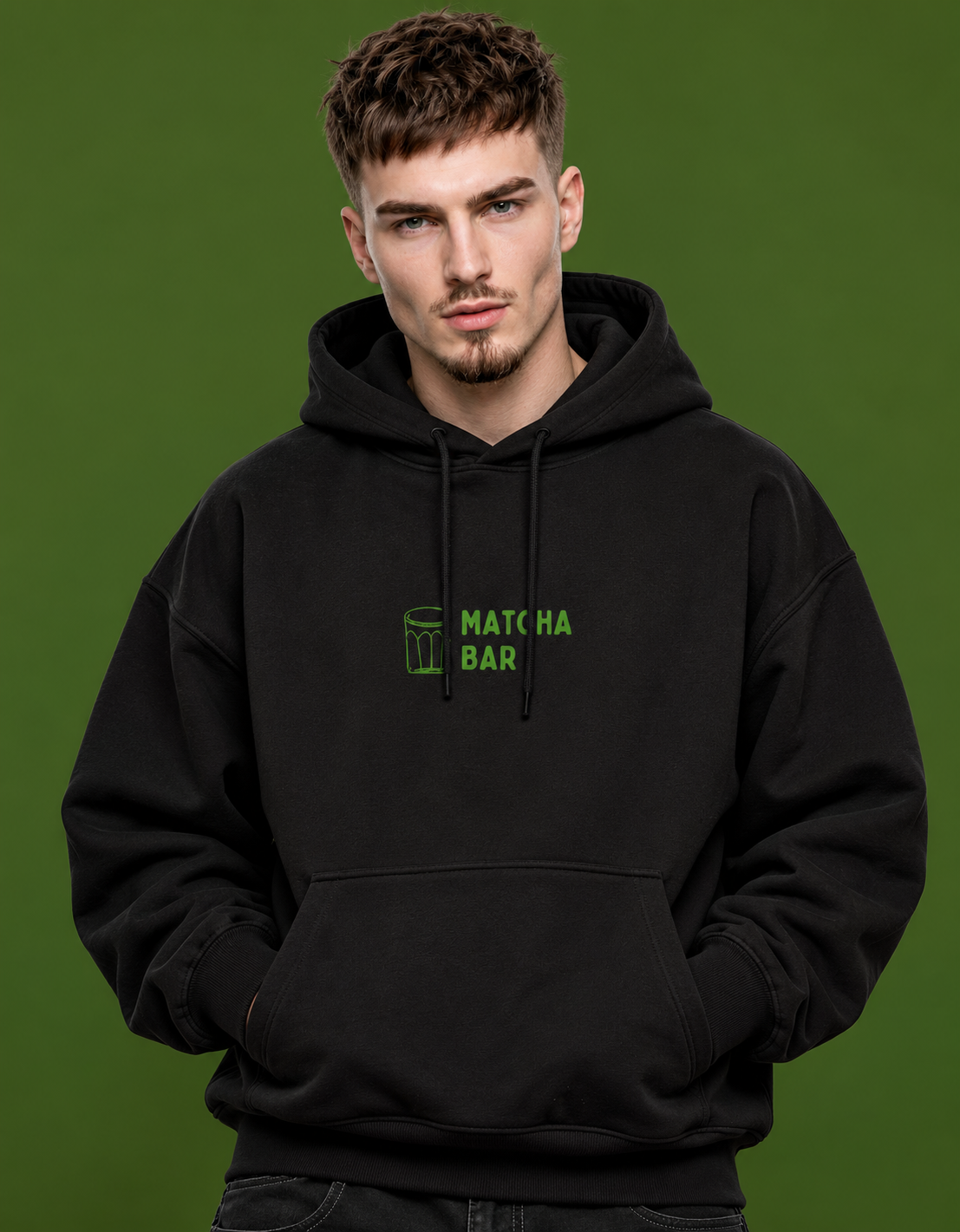 Matcha Club Unisex Hoodie – 300 GSM 100% Cotton Brushed Fleece | Regular Fit
