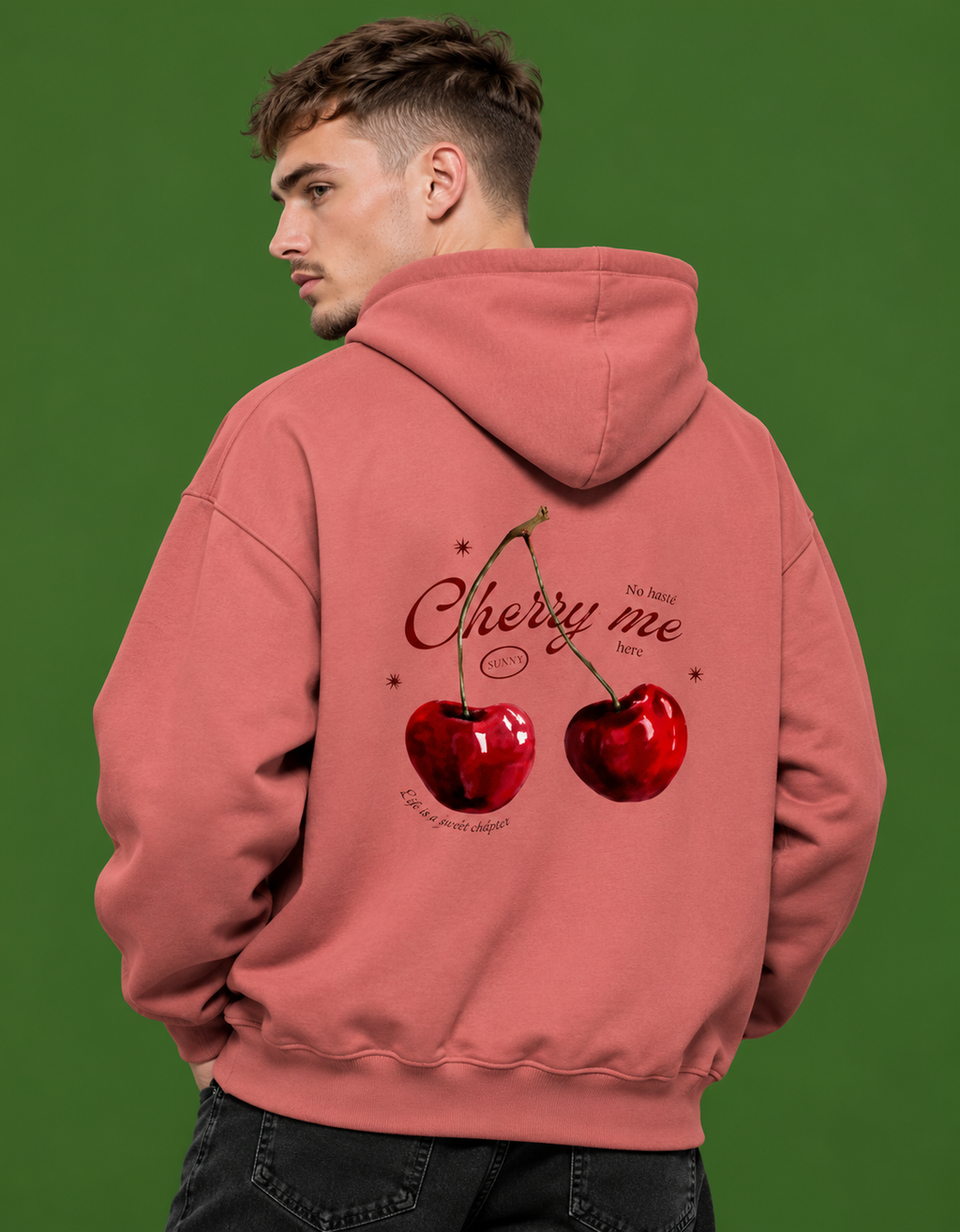 Cherry Me Unisex Hoodie – 100% Cotton 300 GSM Brushed Fleece | Regular Fit