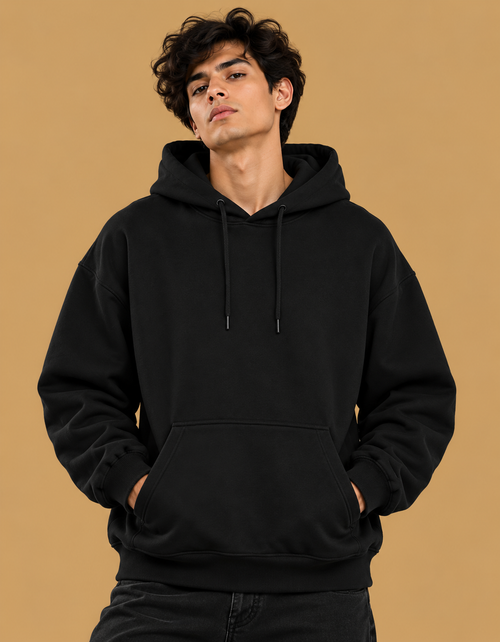 Dreamer Graphic Black Hoodie – Unisex Oversized Streetwear Sweatshirt