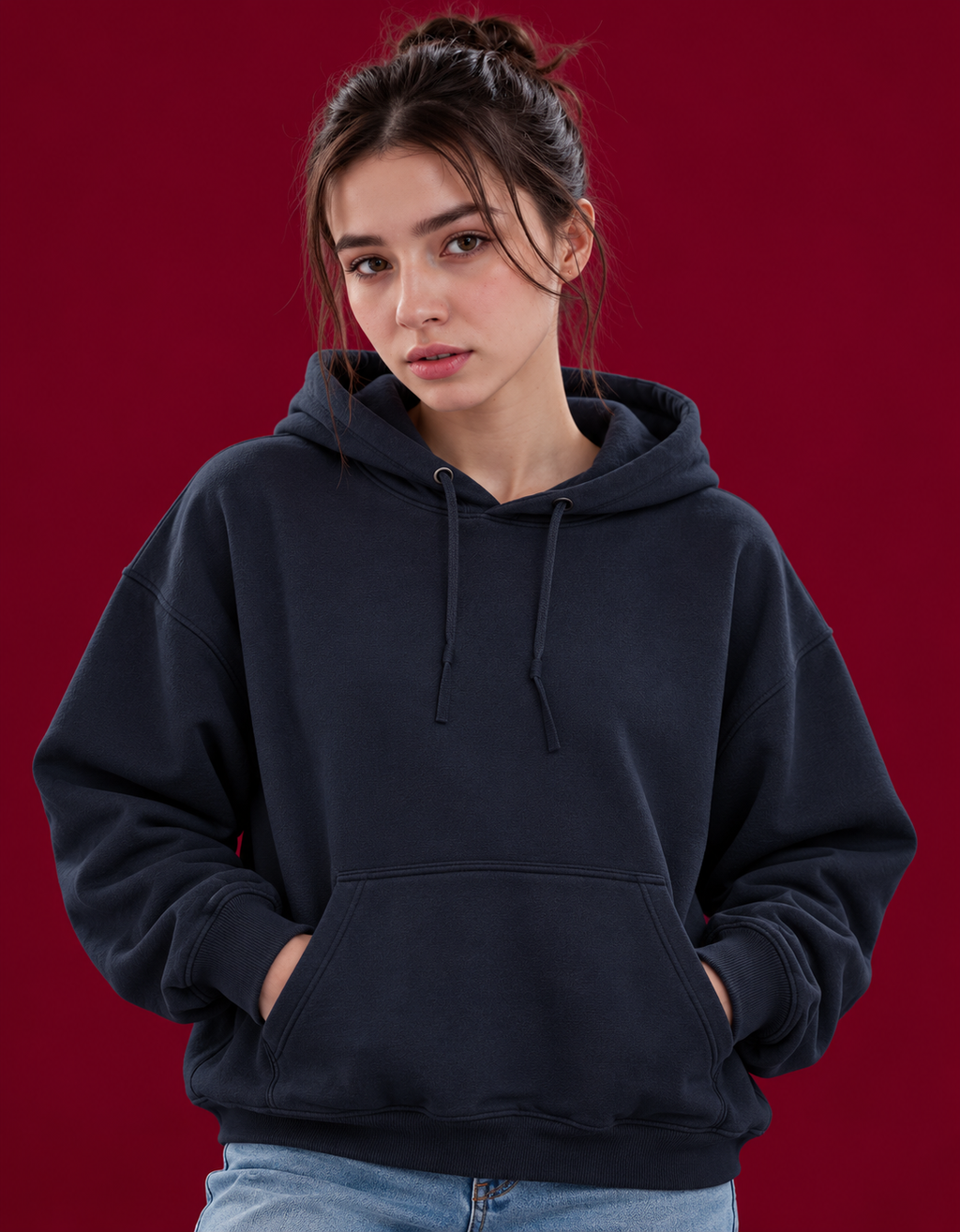 Women's Oversized Hoodie – 400 GSM Premium Cotton Blend Sweatshirt