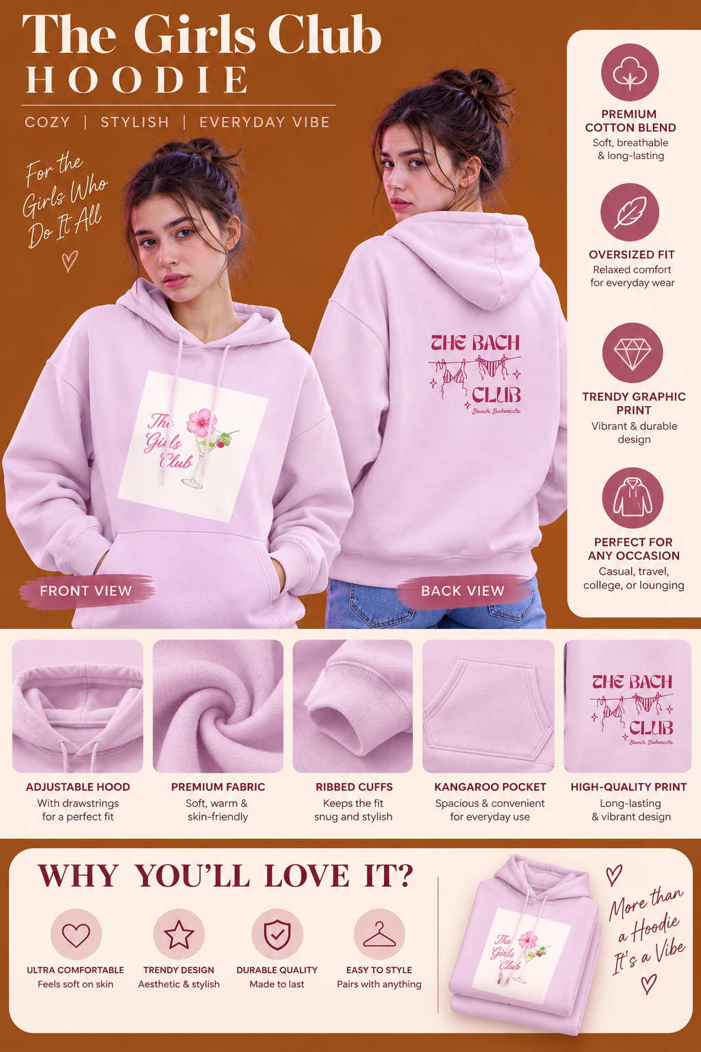 Oversized HoodieThe Girls Club – Women's Oversized Hoodie